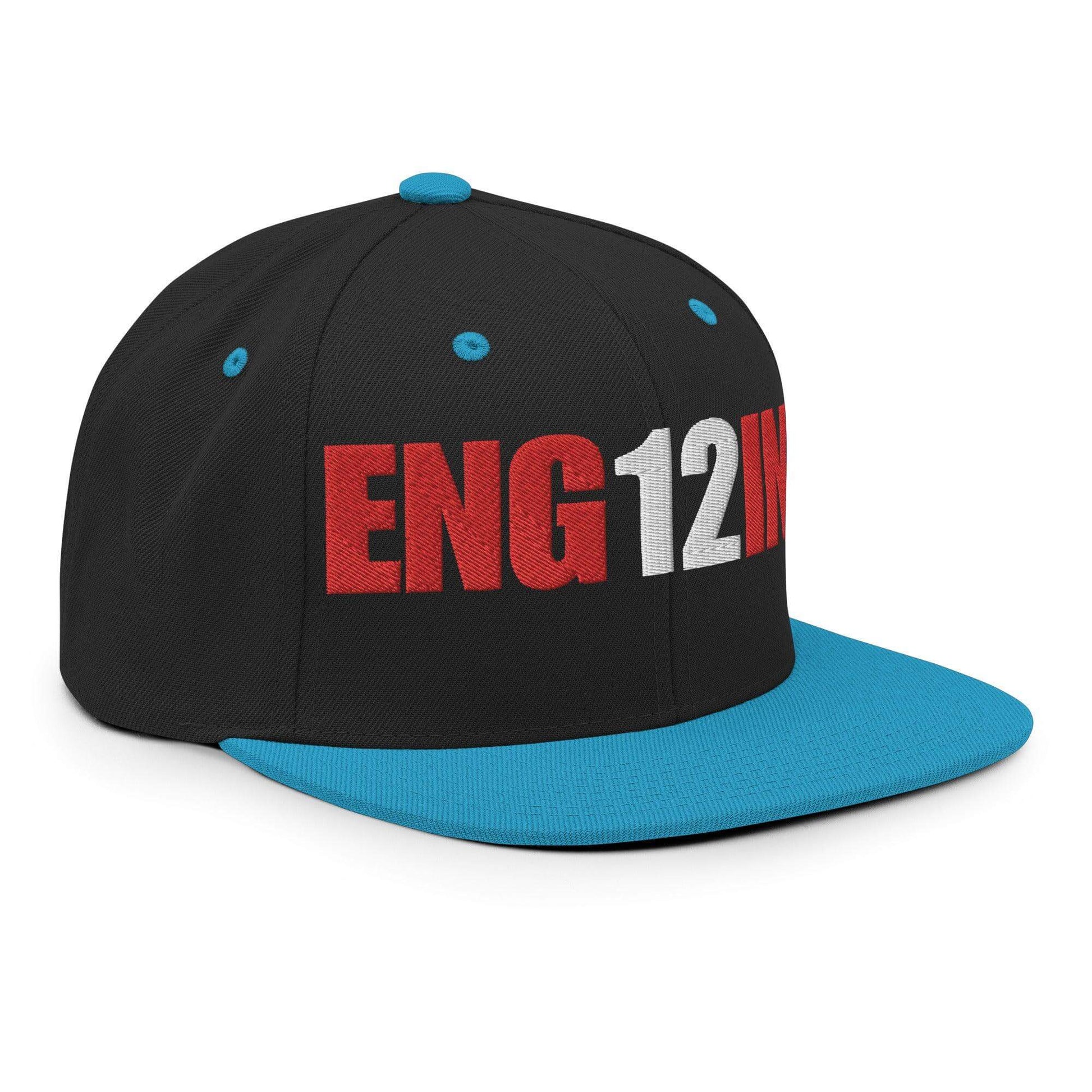 Custom snapback hat for firefighters showcasing ENG 12, perfect for firehouse pride and firefighter apparel.