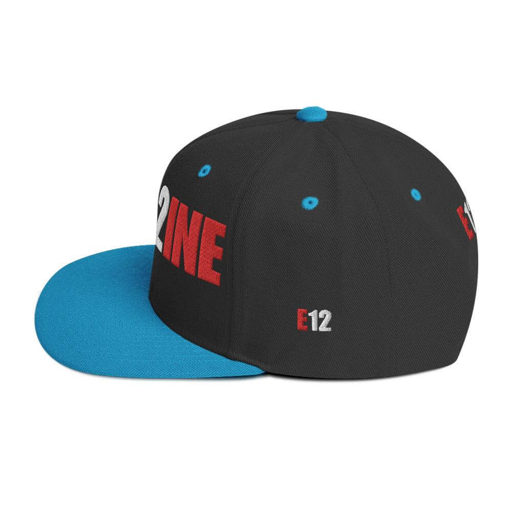 Black snapback hat with blue brim and bold lettering, perfect for firefighter gifts and apparel.