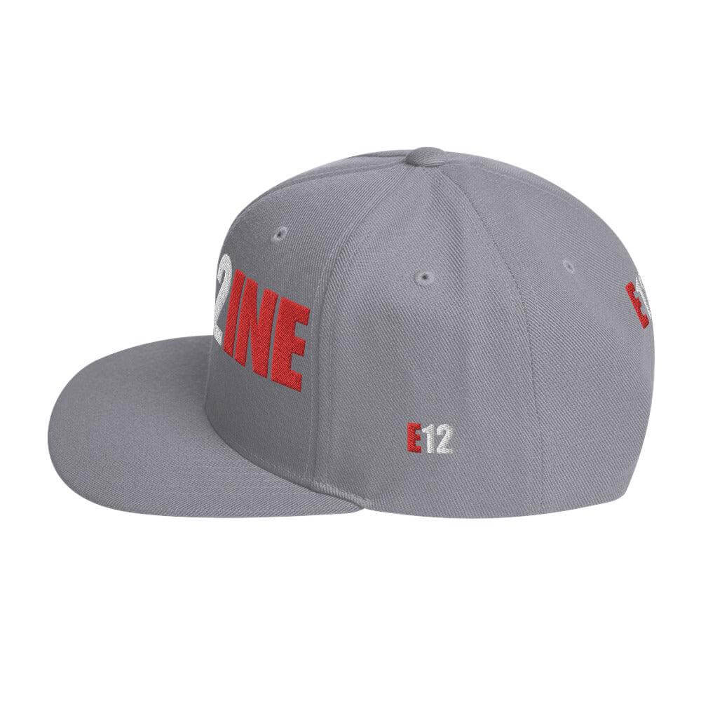 Gray snapback hat with red and white lettering, ideal firefighter gear or gifts for firehouse enthusiasts.