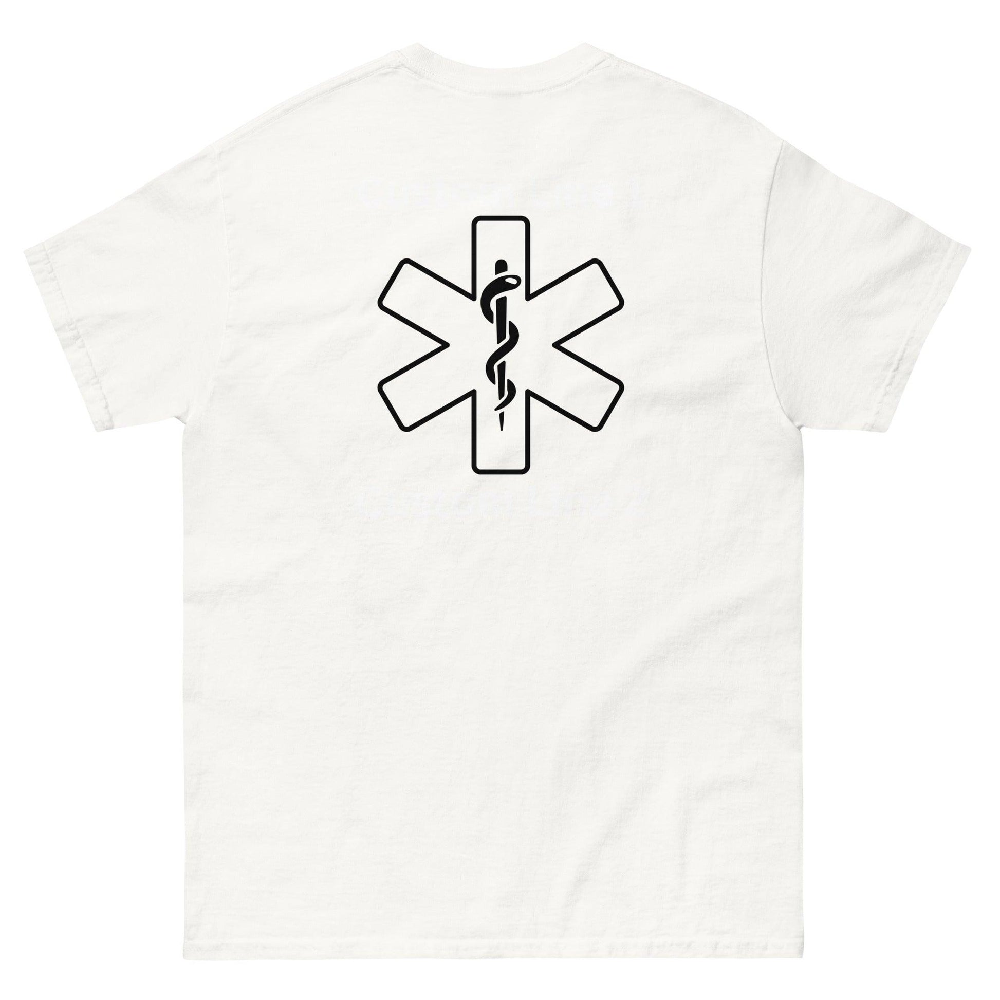 Unisex classic tee featuring a medical star of life design, perfect for first responders and healthcare professionals.