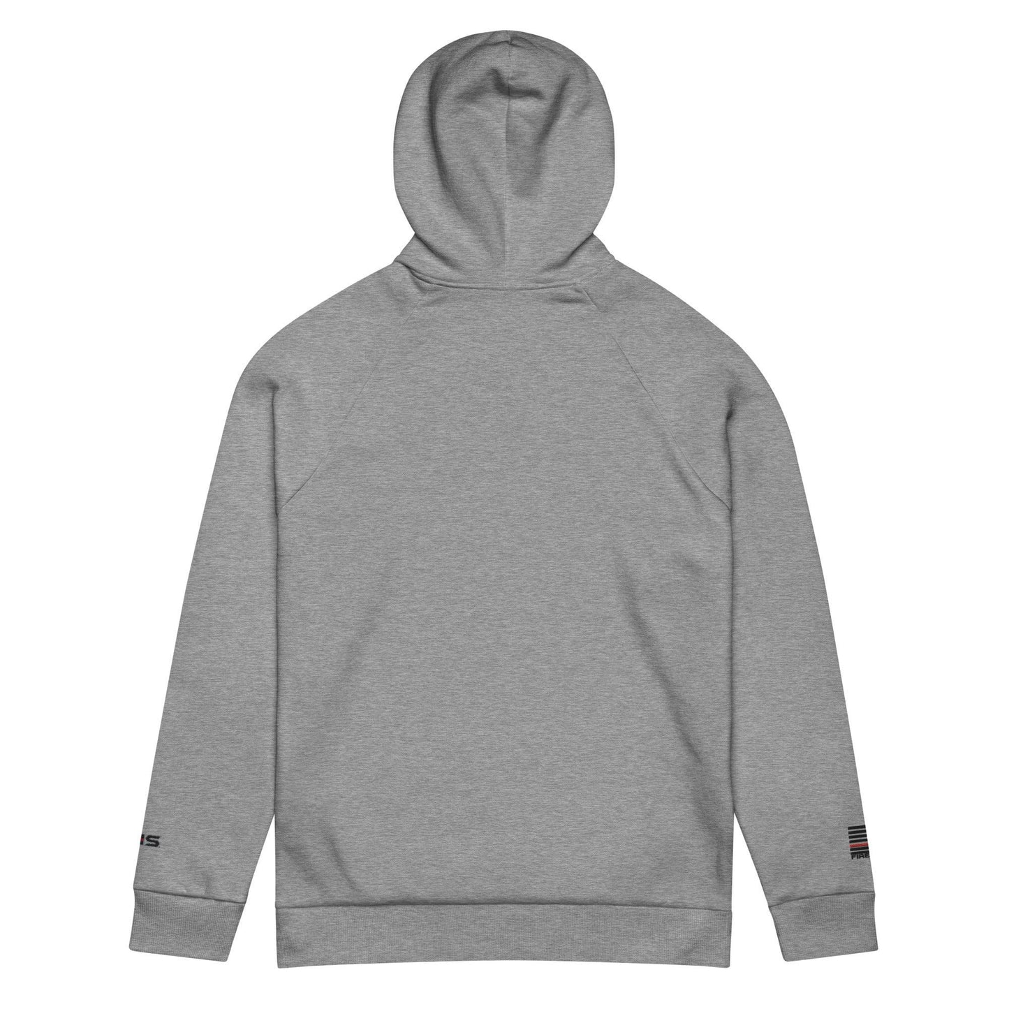 Back view of the Firehouse OnlyFires™️ lightweight pullover hoodie in gray, designed for firefighters and casual wear.