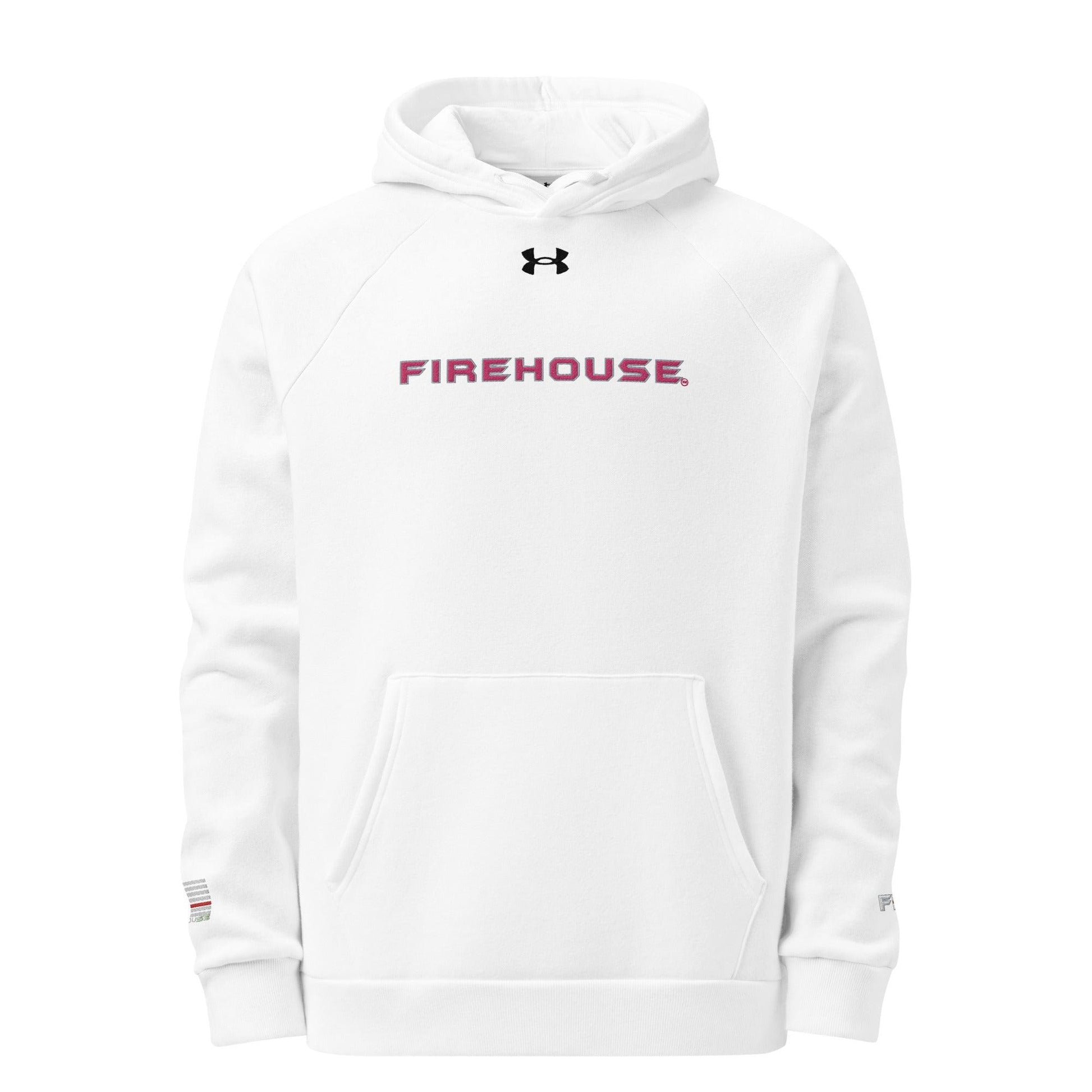 Firehouse Store Branded Under Armour Pullover Hoodie for firefighters, featuring cozy fabric and stylish design.